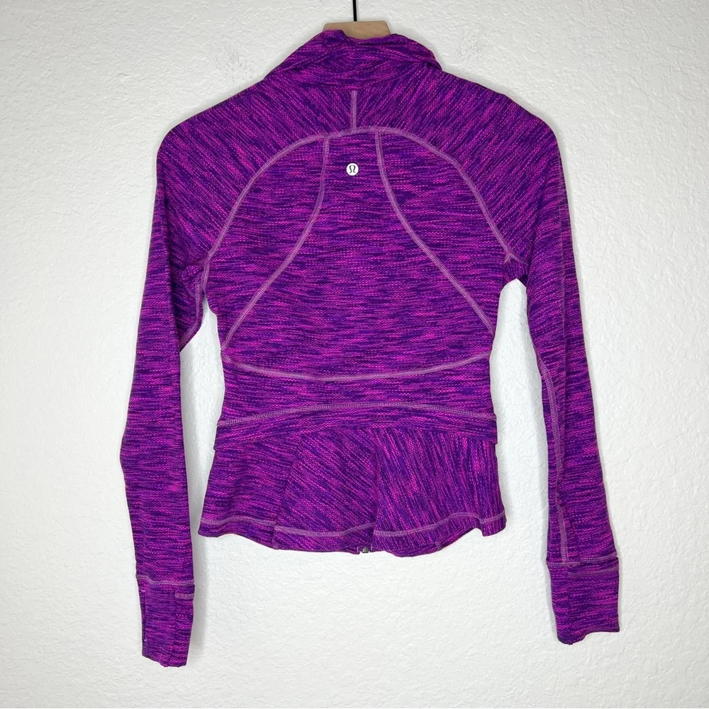 Lululemon Hustle in Your Bustle Jacket Violet Raspberry Space Dye size 4